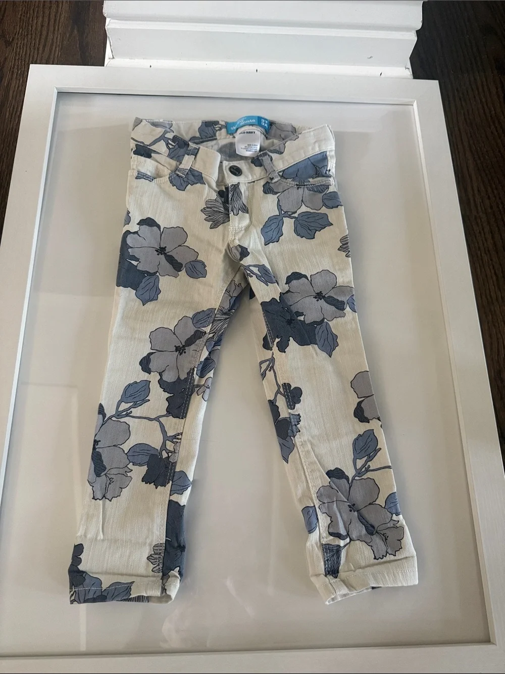 Old Navy Skinny Jeans with Blue Floral Print